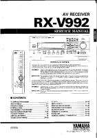 Yamaha RXV-992 - Service Manual